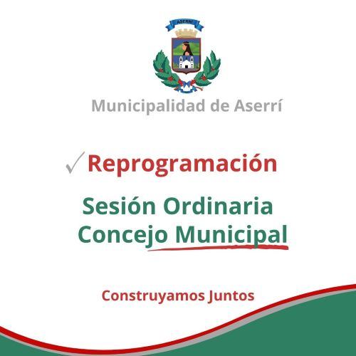 Aviso de reprogramación de sesión ordinaria
